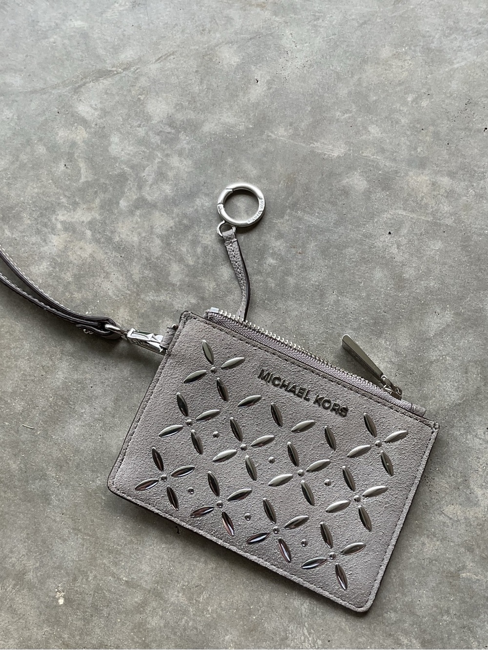 Michael Kors Gray with Silver Accents Wristlet Card Case - Picture 7 of 10